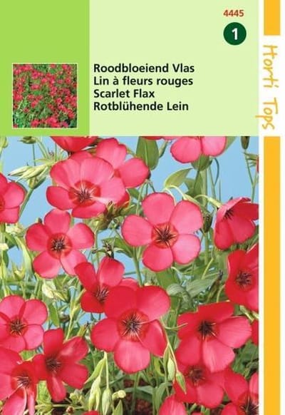 Hortitops Zaden - Linum Rubrum Grandiflorum, Rood