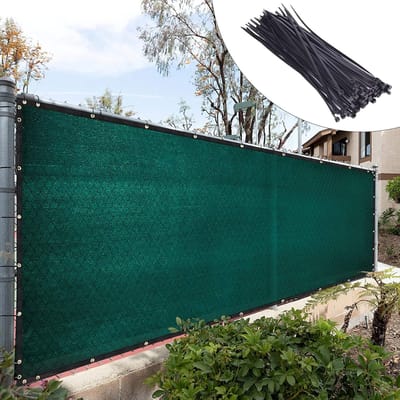 Privacy Scherm - Gaas Doek - Hek Afscherming - Waterbestendig Materiaal - 6' x 25' - Groen