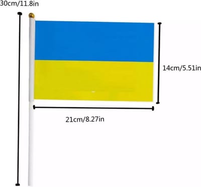 Akyol - Zwaaivlag oekraïne- oekraïne – 5 stuks - oorlog – rusland - Holland- Zwaaivlaggen- respect- Cadeautje