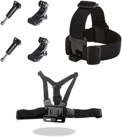 Verstelbare Borstband voor Actiecamera's - J-Haak Borstmontage voor Sporten zoals Mountainbiken en Skiën - Accessoires voor Avontuurlijke Activiteiten