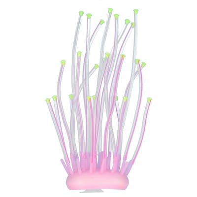 Kunstmatig Koraal Siliconen Fluorescerende Simulatie Aquarium Vis Tank 2?Kleur Tube DecoratieRoze roze