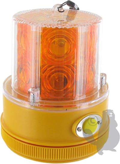 Gyrophare Zwaailicht/flitslicht LED - met fotocel - oranje - magnetische basis