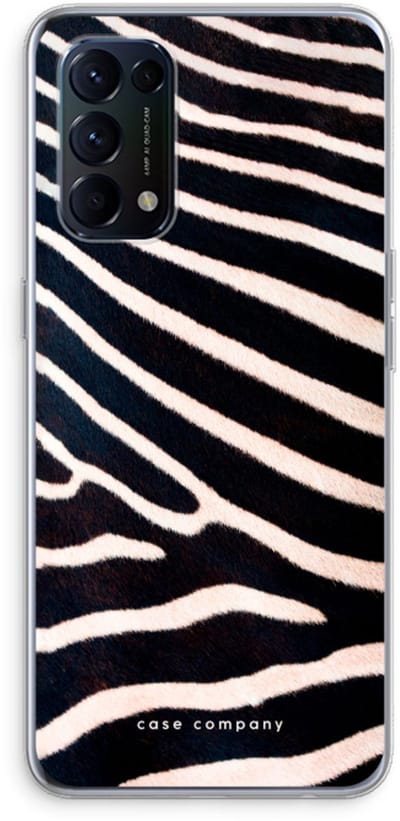Case Company® - Hoesje geschikt voor Oppo Find X3 Lite hoesje - Zebra - Soft Cover Telefoonhoesje - Bescherming aan alle Kanten en Schermrand