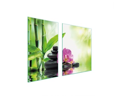 TMK ArtDeko - Serie Orchidee - Snijplank en Beschermplaat - Glas - 100x52 cm