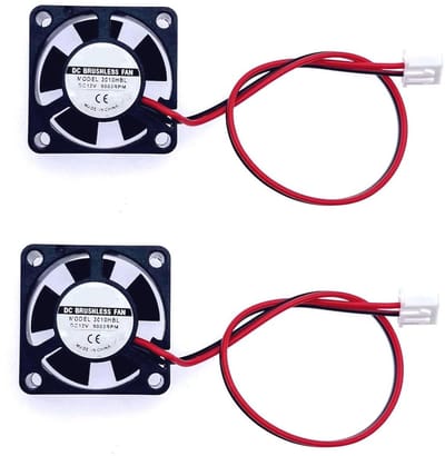 Mini 30mm Stille Ventilator - 2 Stuks, DC 12V, Geruisloze 3D Printer Ventilator