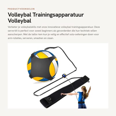 Dailygoods- Volleybal Trainingsapparatuur - Serve-kit - Tailleband - Solo Oefeningen - Duurzaam - Flexibel Materiaal - Ideaal voor Kinderen - Volleybal Trainingshulpmiddel