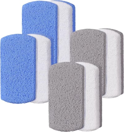 Set van 4 stuks - Dubbelzijdige glazen puimsteen - Voetscrubber - Voettrimmer en exfoliërend hulpmiddel - Eeltverwijderaar - Voetverzorgingsproducten