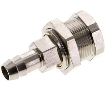 Vernikkeld Messing DN 5 Luchtkoppeling Snelkoppeling 9 mm Slangpilaar Schotkoppeling Pull-Off Double Shut-Off