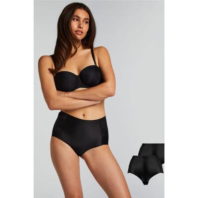 Hunkemöller Dames Lingerie 2-pack vormende slip - Zwart - maat S
