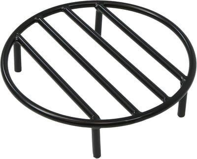 Ronde Stalen Vuurkorf met Houten Rooster - 30,5 cm