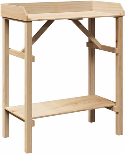 Tuin Pottafel - Werkstation Buiten - Planten Verzorgen - Opslag op 2 Niveaus - 81 x 22 x 13 cm