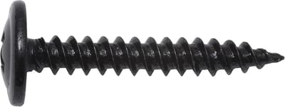 Metalen Schroeven - Plaatschroeven Zwart - Bevestigen in Zachte Materialen - Verzinkt Staal Gehard - 48 x 25 mm - Zwart