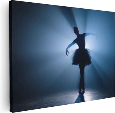 Artaza Canvas Schilderij Danseres - 40x30 cm - Klein - Muurdecoratie Ballet - Wanddecoratie Schilderij Vrouw - Schilderijen Op Canvas