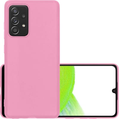 Hoesje - Geschikt voor Samsung Galaxy A33 - Sterk & Shockproof - Hoes Cover - Siliconen Case - Lichtroze