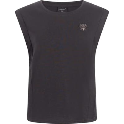Protest PRTBarrio - Singlet Dames - Mouwloos - Ronde hals - Loose fit - Zwart