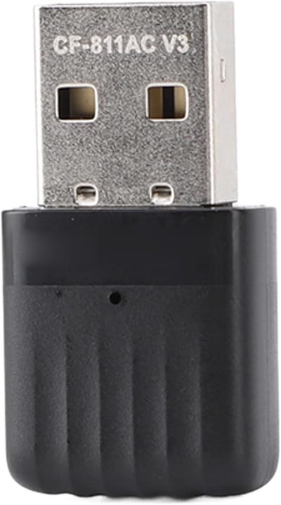 USB WiFi Adapter - Draadloze Netwerkkaart - Internet Verbinding - Dual Band 650Mbps - Compact Design - Zwart