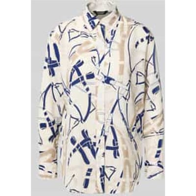 Overhemdblouse in all-over look met knoopsluiting, model 'KOTTA'