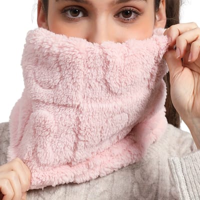 Livano Nekwarmer - Heren - Dames - Fleece - Motor - Bandana - Masker - Colsjaal - Winter - Sjaal - Gewatteerd - Roze