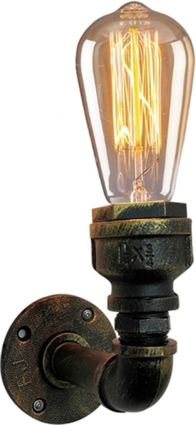 OHNO - Woonaccessoires - Jaden Wandlamp - Zwart, Goud - Tijdloos - Modern - Industrieël