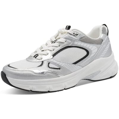 Tamaris dames sneaker 1-23759-45-941 damesschoenen laag model zilver