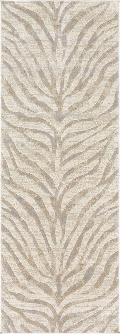 SURYA Cybele vloerkleed zebra boho grijs beige