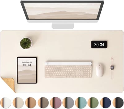 Dubbelzijdige Kurk Bureau Onderlegger - Waterdicht en Gemakkelijk te Reinigen, Ideaal voor Thuis en Kantoor (90x40cm)