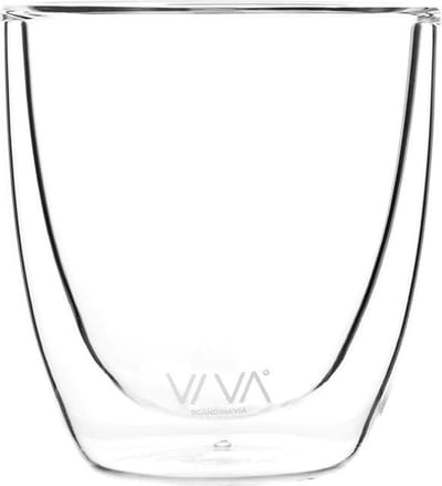 Viva Scandinavia - Lauren Espresso Kopjes - Dubbelwandig - 100 ml  - Set van 6 stuks - Transparant
