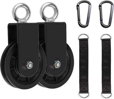 Cosensi - Pulley System - Kabelsysteem - Ergonomisch ontwerp - Zwart - DIY Latzug Kabel - Geschikt voor zware belasting - 90mm