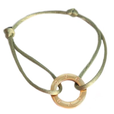 Armband cirlce love olive