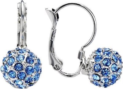 Behave - Zilverkleurige Oorbellen met Blauwe Kristallen - Nikkelvrij - Handgemaakt - Stijlvolle Mode Accessoires