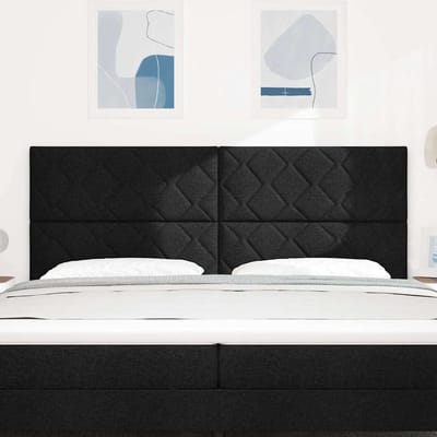 vidaXL LED Hoofdbord Zwart 200 cm Stof