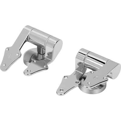 Charnière de siège de toilette à fermeture lente en alliage de zinc, charnière triangulaire amortie pour couvercle de toilette, matériel de descente silencieuse gray