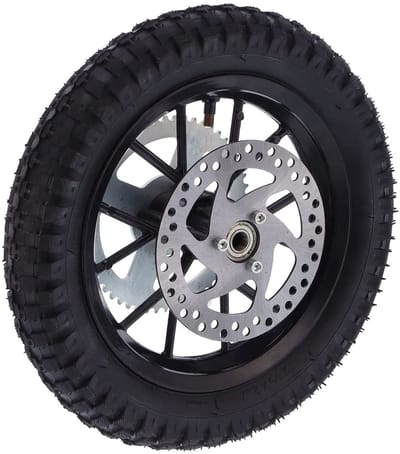 Dailygoods- Achterwiel 12,5 x 2,75 Inch - Rubber/Metaal - Vervang Achterwielband - Velgbinnenband - Geschikt voor Coolster 49cc - Montage-instructies inbegrepen - Crossmotorwiel