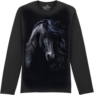 Paard The Black Horse The Coloured House Longsleeve T-shirt XXL