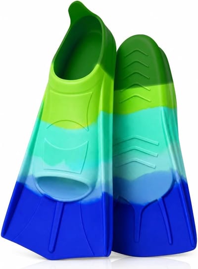 Korte Zwemvins voor Kinderen en Volwassenen, 100% Silicoon, Ideaal voor Snorkelen, Duiken en Training