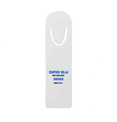 Hacebo® - super blij met een lieve broer zoals jij metalen boekenlegger - Broer - de liefste broer - verjaardag - cadeautje voor broer - broer artikelen - kado - geschenk Bladwijzer boekenleggers - 12.7 cm x 3.2cm