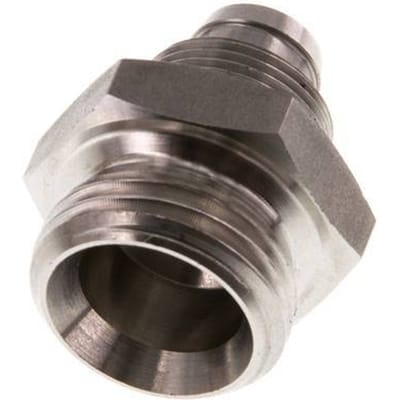 12x10 & G1/2'' RVS 1.4571 Rechte Opsteekkoppeling Buitendraad