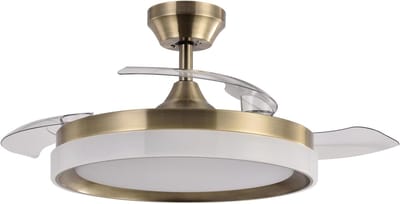 DC Plafondventilator - Ventilator met Verlichting - Verkoeling en Verlichting - 6 Snelheden Afstandsbediening - 107 cm - Nikkel
