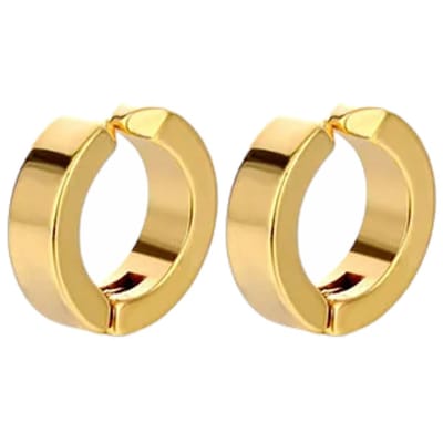 Fako Bijoux® - Oorbellen - Oorringen - Stainless Steel - Fake - Goudkleurig