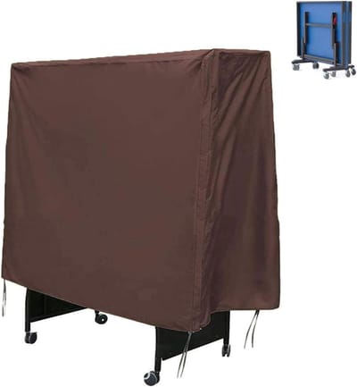 Ping Pong Tafelhoes - Tafeltennis Beschermhoes - Tafel Beschermen - Waterdicht Stofbestendig - 155 x 75 x 150 cm - Bruin