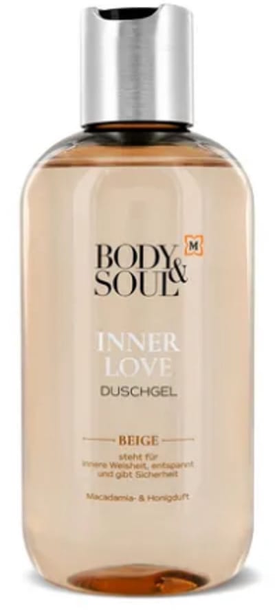 Body&Soul Douchegel - Inner Love | 1x250ml - Macadamia en Honing | Beige - Staat voor innerlijke wijsheid, ontspant en geeft geborgenheid