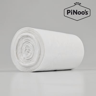 Witte Vuilniszakken 30 Liter | 4 rollen à 50 zakken - LDPE-plastic | 12 My | 50x60 cm - Stevige pedaalemmerzak 30L, Witte pedaalemmerzakjes 30L (05006002112)