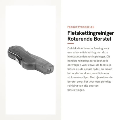 Dailygoods- Fietskettingreiniger roterende borstel - Kettingreiniger fiets - Reinigingsgereedschap - ABS-kunststof - 18 x 6 x 2,5 cm - Eenvoudig te bedienen