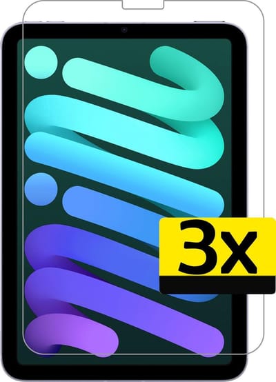 Screenprotector - Geschikt voor Apple iPad Mini 6 (2021) - 8.3 inch - 6e Generatie - 3 Stuks - Extra Sterk - Beschermglas - Gehard Glas - Tempered Glass - Screen Protector