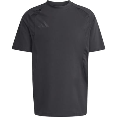 ADIDAS - tt tee - T-shirt voetbal train km here - Zwart