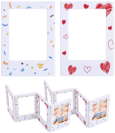 Dailygoods - Magnetische mini-fotolijst, 10 stuks, klein, met grappige kleuren, magnetische fotolijst voor aanpasbare doe-het-zelf-combinatie, ideaal voor koelkast, bureau