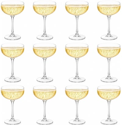 Vivalto Champagneglazen Vintage - 12x - 315 ml - kristalglas - coupe glazen