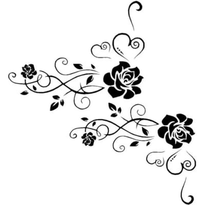 Auto Mooie Bloemen Stickers, Motorfiets Rozen Stickers, Elegantie, Auto-accessoires, Krasbedekking, Stickers Longest side20cm