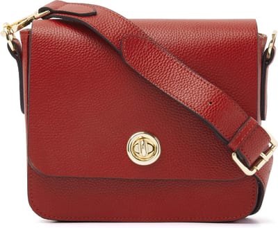 dR Amsterdam Schoudertas | Schoudertas dames | Crossbody tas dames | Handtassen dames | Leren schoudertas | Mint - 1103604 Tango Red