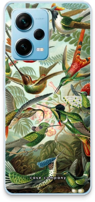 Case Company® - Hoesje geschikt voor Xiaomi Redmi Note 12 Pro Plus hoesje - Haeckel Trochilidae - Soft Cover Telefoonhoesje - Bescherming aan alle Kanten en Schermrand